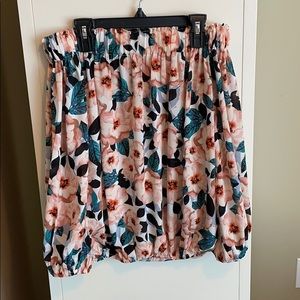Urban Outfitters off the shoulder floral top